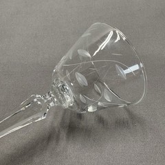Libbey Windswept Liquor Cocktail Glass 5 5/8″ Set of 4 Stem 3001 Etched Leaf 4oz