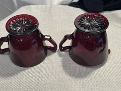 ruby red glassware set