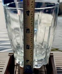 RARE Classic Whiskey Double Old Fashion Vertical Cut Rounded Heavy Bottom Glass