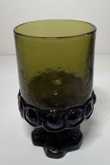 Vintage Tiffin Franciscan Madeira Juice Goblets Set /3 Olive Green 4 3/4”