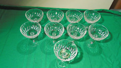 9 Nachtmann Bleikristall Contessa Clear Lead Crystal Champagnes 4.75in Tall