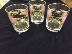 Set of 3 Royal Doulton Royal Albert Lady Carlyle Double Old Fashioned Tumblers