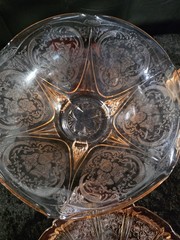 14pc Vintage Pink Depression Glass Set (Hazel-Atlas Royal Lace)