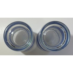 2 Vintage Collectible Pfaltzgraff Orleans Blue Green Vines 16 oz. Glass Tumblers