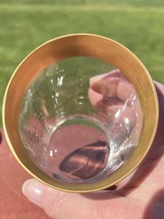 Tiffin Franciscan Vintage Gold Rim Minton Clear Pattern 9 Ounce Flat Tumbler