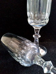 Set 2 Schott Zwiesel Lead Crystal Tango Pattern Champagne Flutes 8″T
