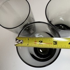 Set of 5 Libbey Classic Smoke Gray Glass 6″ Heavy Tumblers Drinking Glasses