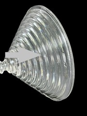 Anchor Hocking Manhattan Martini Glass Clear Ribbed Barware Compote ART DECO 30s