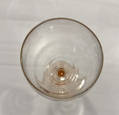 CRISTAL D’ARQUES France Vintage Durand Simple Pink Stemmed Wine Glass 7.75″