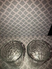 Vintage Libby Scale Design 16 oz Set of 2 Highball Drinking Glasses 5 7/8” Tall