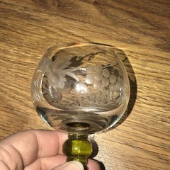 SET OF 11–VINTAGE Crystal Mf die Glass Idee Glasses 4.5″ Stickers Grapes