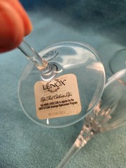 Pair Of Lenox Firelight Platinum 8 5/8″ Water Goblets
