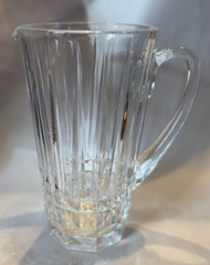 Vtg MCM Val Saint Lambert Balmoral Cut Crystal Water Pitcher 30oz/7.75″, Signed