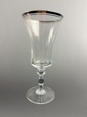 Mikasa Jamestown Platinum Trim Crystal Iced Tea Glasses Set of 4 Clear