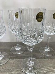 Cristal d’ Arques Lead Crystal Longchamp 17,5 cl Goblet Wine Glasses Set of 6