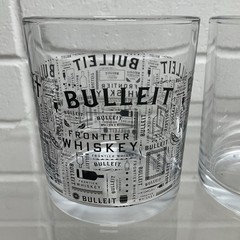 Bulleit Bourbon Rocks Glass Frontier Whiskey Limited Edition Set of 2