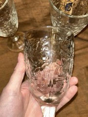 Lot of 4 Princess House Fantasia Water Goblets Fine Crystal Replacement