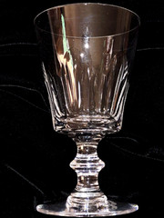 6 Vintage Crystal Cristalleire de Lorraine France Etched Cocktail /Water Glasses