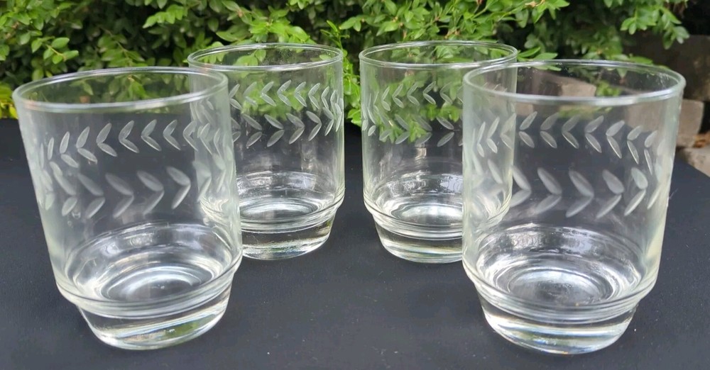 Vtg Winchester Crystal Drinking Glasses Anchor Hocking Laurel 15oz Ice Tea NOS