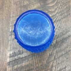 VTG Three blue hobnail juice tumblers 3.5 inches look in description note