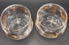 Vtg Roma Coins, Federal Glass, Clear 5 Oz Roly Poly, 2 3/8×2.5”, 1970’s, EUC