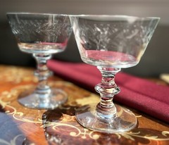 2 Bryce Brothers Wales Laurel BRYWALA 4.5” Champagne/Tall Sherbet 1955-1966