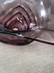 Vintage Tiffin Crystal Bowl Franciscan Plum Amethyst Purple 14”x6”
