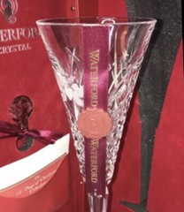 WATERFORD 12 Days of Christmas Two Turtle Doves Champagne Flute Wine Glass 10.5”