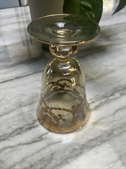 Interglass Italy Crystal Wine Glass 24 Gold Trim