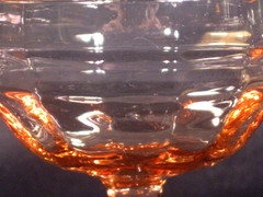 Champagne Tall Sherbet Glasses Pink Optic Bowl Unknown Manufacturer Set of 5