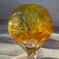 Vintage Cut To Clear Crystal Goblets Set 4 Jewel Colors Traube 1 Nachtmann