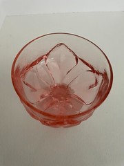Tiffin Franciscan Vintage Champagne Glass Pink Lotus Flower Sherbet Ice cream