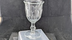 EAPG Bessimer Bessemer Flute American Pattern Flint Glass GobletChip Bottom