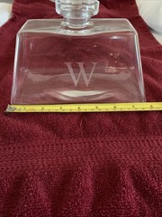 Pasabahce Modernist Handmade Glass Decanter with Stopper (W) Monogram
