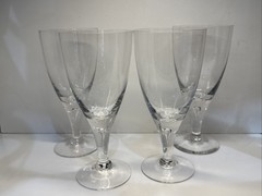 5 Scruf By Stockholm Sweden Wine Goblets Teardrop Stem Clear Cocktail 7” Inches