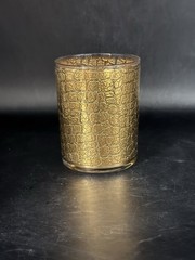 Culver 22kt Gold Alligator Old Fashioned Cocktail Glass Man Cave Barware Drink