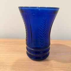 Maryland Glass Co. Feather 4.5″ Cobalt Blue Flat Water Tumbler