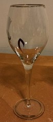 Lot Of 4 Vintage Romanian Crystal Wine Glasses,etched Roses W/Gold Accent