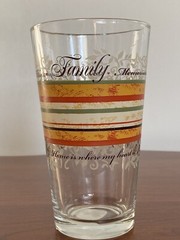 Libbey 16 Ounce Tumbler Iced Tea Glass; Home Family Friends Memories Excellent