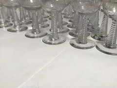 Antique Circa Early Century Designed by Bryce Beautiful Ribbed Coupe Glass 