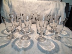 Vintage Imperial Candlewick Glass Set Of 8 Ice Tea Water Drinking Glasses