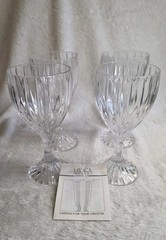 Mikasa Park Lane Crystal Goblets SN101/001 Set of 4 Full Lead Vintage Excellent