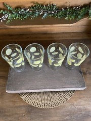 Set of 4 Vintage 16 oz Libbey Tumbler Glasses Lemon 🍋 Slices Made in USA ~NICE~