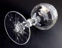 Rare Vintage Crystal Goblet Soviet Large Wine Goblet Crystal Wine Glass USSR