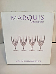 Marquis by Waterford Marquis Markham Iced Beverage Glasses, Set of 4 New In Box
