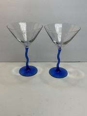 Set of 2 Courbe by LIBBEY GLASS COMPANY Martini Glasses