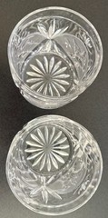 Saks Fifth Avenue Vintage Old Fashioned Crystal Hummingbird Glassware Great Gift