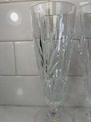 Set of 2 Princess House Royal Highlights 960 Cut Crystal Pilsner Glasses Goblets
