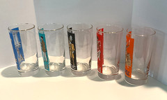 Libbey Set of 5 Vintage International Cities of The World Highball 5.6″ Glasses