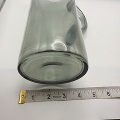 Smoke Glass Grey Martini Pitcher Hand Blown Vtg Antique Bar Service Liquor Juice